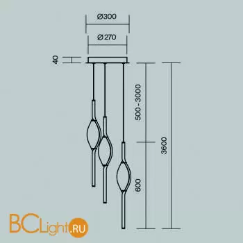 Подвесной светильник Maytoni Foresight new MOD347PL-L24BS3K - Фото 4
