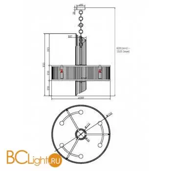 Подвесной светильник Maytoni Frame MOD174PL-06G - Фото 6