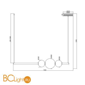 Подвесной светильник Maytoni Freccia MOD063PL-L50G3K - Схема