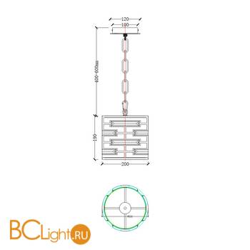 Подвесной светильник Maytoni Frontera MOD067PL-01CH - Схема
