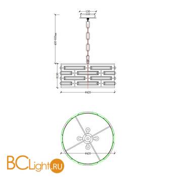 Подвесной светильник Maytoni Frontera MOD067PL-04CH - Схема
