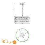 Подвесной светильник Maytoni Frontera MOD067PL-04CH - Схема