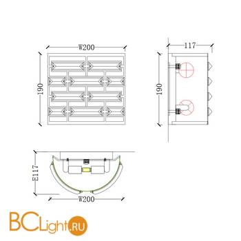 Настенный светильник Maytoni Frontera MOD067WL-01CH - Схема