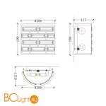 Настенный светильник Maytoni Frontera MOD067WL-01CH - Схема