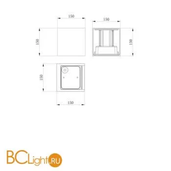 Уличный настенный светильник Maytoni Fulton O572WL-L20GR3K - Фото 0