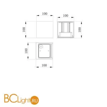 Уличный настенный светильник Maytoni Fulton O572WL-L20W3K - Фото 0