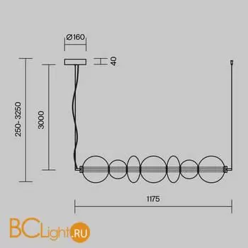 Подвесной светильник Maytoni Futuro new MOD307PL-L40B3K - Фото 4