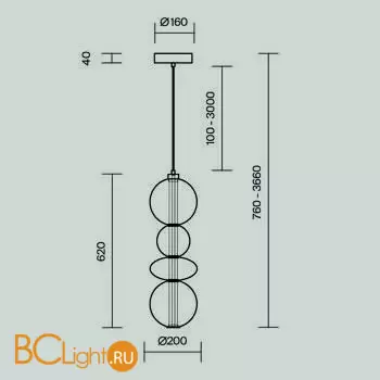 Подвесной светильник Maytoni Futuro new MOD307PL-L36BS3K - Фото 4