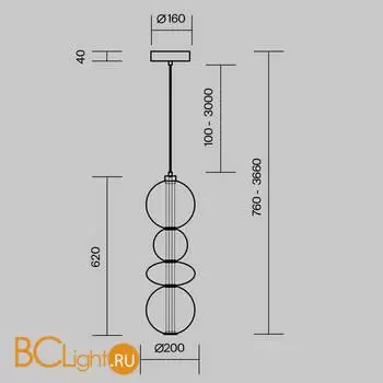 Подвесной светильник Maytoni Futuro new MOD307PL-L36B3K - Фото 4