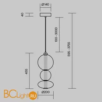 Подвесной светильник Maytoni Futuro new MOD307PL-L24B3K - Фото 4
