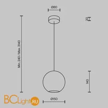 Подвесной светильник Maytoni Glamping MOD437PL-01BG - Фото 3