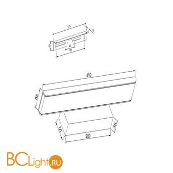Подсветка для картин Maytoni Gleam MIR005WL-L16B - Схема
