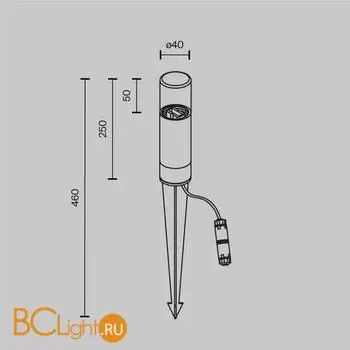 Садово-парковый фонарь Maytoni Glide O437FL-01GF1 - Фото 6