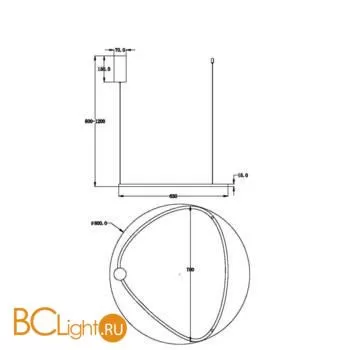 Подвесной светильник Maytoni Glint MOD072PL-L36CH3K - Фото 3