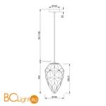 Подвесной светильник Maytoni Globo P052PL-01BL - Схема