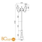 Садово-парковый фонарь Maytoni Goiri O028FL-03BZ - Схема