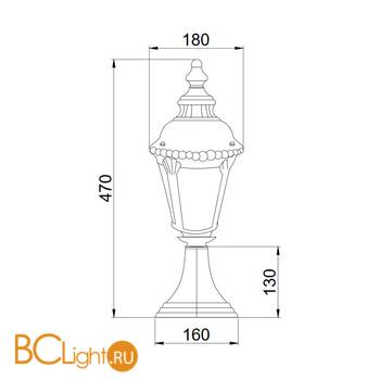 Садово-парковый фонарь Maytoni Goiri O029FL-01BZ - Схема