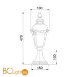 Садово-парковый фонарь Maytoni Goiri O029FL-01GN - Схема