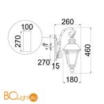 Уличный настенный светильник Maytoni Goiri O029WL-01BZ - Схема