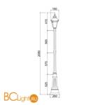 Садово-парковый фонарь Maytoni Goiri O030FL-01GN - Схема