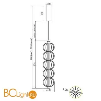 Подвесной светильник Maytoni Golden Cage MOD216PL-L10G3K - Фото 5