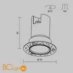 Встраиваемый светильник Maytoni Grit O501DL-L10W3K - Фото 8