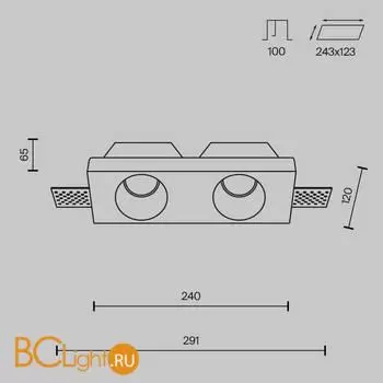 Встраиваемый светильник Maytoni Gyps Modern DL002-WW-02-W - Фото 6