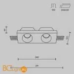 Встраиваемый светильник Maytoni Gyps Modern DL002-WW-02-W - Фото 6