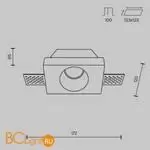 Встраиваемый светильник Maytoni Gyps Modern DL001-WW-01-W - Фото 6