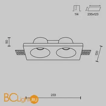 Встраиваемый светильник Maytoni Gyps Modern DL002-DW-02-W - Фото 6