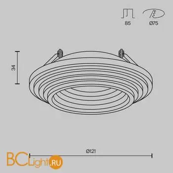 Встраиваемый светильник Maytoni Gyps Modern DL004-1-01-W-1 - Фото 6
