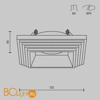 Встраиваемый светильник Maytoni Gyps Modern DL005-1-01-W-1 - Фото 6