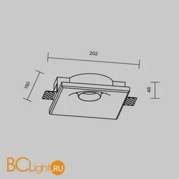 Встраиваемый светильник Maytoni Gyps Modern DL006-GU10-RD-W - Фото 7