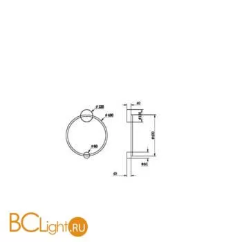 Настенный светильник Maytoni Halo MOD005WL-L22BSK - Фото 2