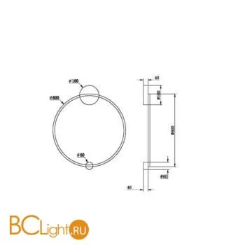 Настенный светильник Maytoni Halo MOD005WL-L22BSK1 - Фото 2