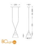 Подвесной светильник Maytoni Hilo P063PL-01B - Схема
