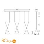 Подвесной светильник Maytoni Hilo P063PL-03B - Схема