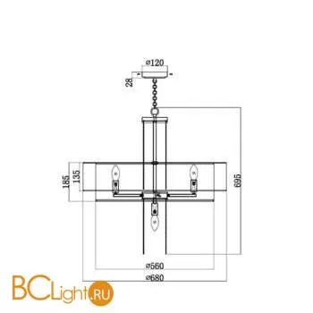 Подвесной светильник Maytoni Impressive MOD151PL-05G - Фото 4