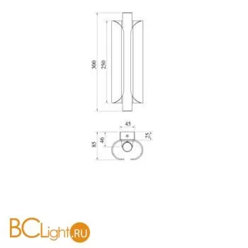 Настенный светильник Maytoni Interstellar MOD309WL-L4GR4K - Фото 0