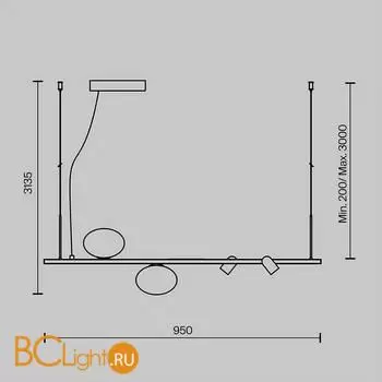 Подвесной светильник Maytoni Inversio new MOD350PL-02BBS - Фото 9