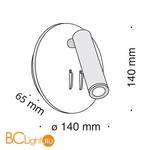 Настенный светильник (бра) Maytoni Ios 176 3000К 9Вт IP 20 C176-WL-01-6W-W - Схема