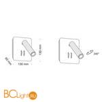 Настенный светильник (бра) Maytoni Ios 176 3000К 9Вт IP 20 C175-WL-01-6W-W - Схема