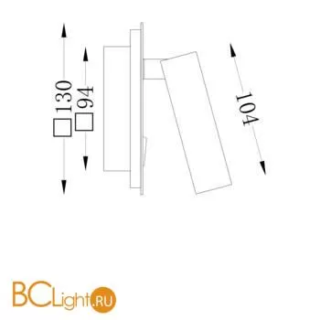 Настенный светильник (бра) Maytoni Ios 176 3000К 9Вт IP 20 C175-WL-01-6W-MG - Фото 0