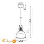Подвесной светильник Maytoni Irving T163-11-C - Схема