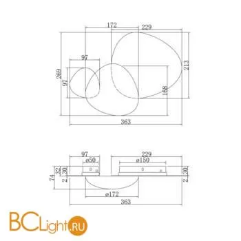 Настенный светильник Maytoni Jack-stone MOD314WL-L8G3K - Фото 2