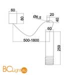 Подвесной светильник Maytoni Kinzo P025PL-01W - Схема
