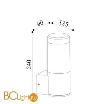 Уличный настенный светильник Maytoni Koln O590WL-L8B4K - Фото 6