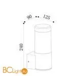 Уличный настенный светильник Maytoni Koln O590WL-L8B4K - Фото 6