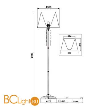 Торшер Maytoni Krona MOD076FL-01N - Схема