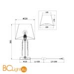 Настольная лампа Maytoni Krona MOD076TL-01N - Схема